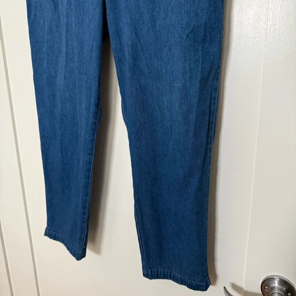 Vintage Talbots Jeans Pants Women Sz 12 Blue High Rise Baggy Denim 90s Y2K Retro - Picture 3 of 11